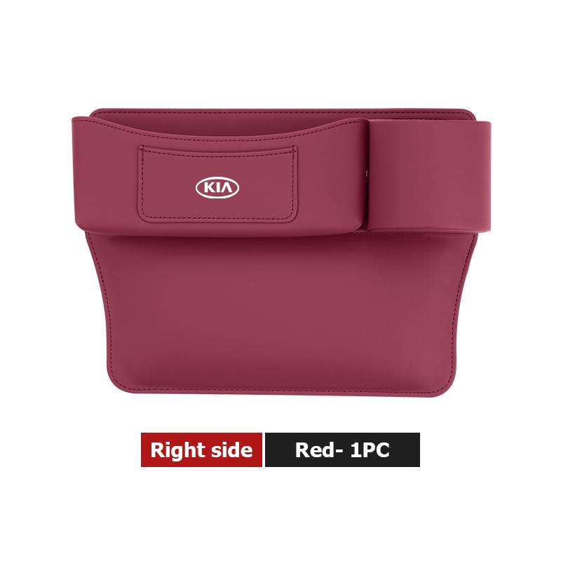 For KIA Leather Car Seat Crevice Storage Box Seat Slit Gap Organizer Bag K5 K2 Rio Optima Sportage Venga Sorento Stonic ForteZF8