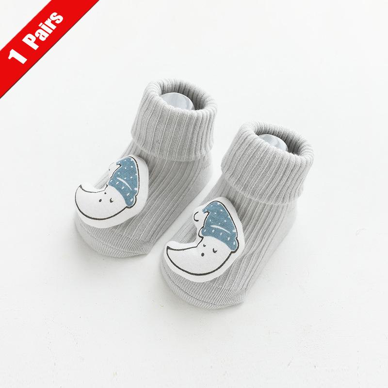 1/5Pairs Newborn Cotton Socks Anti Slip Baby Boy Socks Cartoon Infant Floor Socks For Girls Spring Autumn Baby Accessories 0-2Y