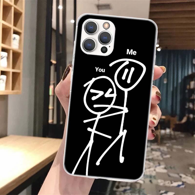 

Cartoon Stickman Matchman Soft Phone Case For iPhone 17 Air 16 16E 15 14 Plus 13 Mini 12 11 Pro Max X XR XS 7 8 + SE 2020 Patter iPhone 7(8)SE