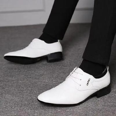 Dress Shoes Man Spring Autumn Pointed Toe Oxfords Lace Up Italian Clothing Elegant and Classic Social Shoe for Men Official 39