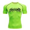 Printed Men's Tight T-Shirt Running Compression Compression T Shirt Gym Fitness Jogging Short Sleeve Male Casual Shirt Tops