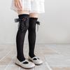 Süße Spitzenrüschen Baby Strümpfe Schleifen-Dekor Kinder Kniehoch Baumwolle Säuglinge Lange Schlauchsocken Stilvolle Strumpfwaren