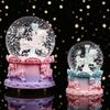 Carousel Crystal Mini Ball Cartoon Figure With Light Home Night Light Button Cell