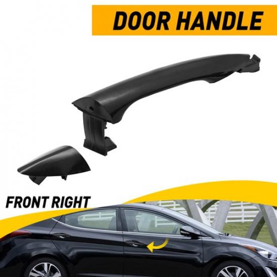 

Exterior Door Handle Front Right Passenger For 2011-2016 Hyundai Elantra Black