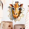 Kreative Giraffe 3D Pop-Up Wandaufkleber für Wohnzimmer, Schlafzimmer und Kinderzimmer