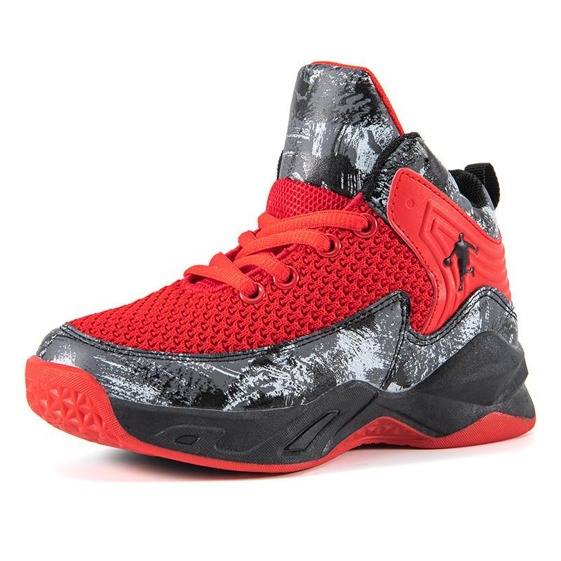 Hot Sale Brand Boys Basketball Shoes for Kids Sneakers Non-slip Children Sports Shoes Breathable Mesh Basketball Sneakers Child