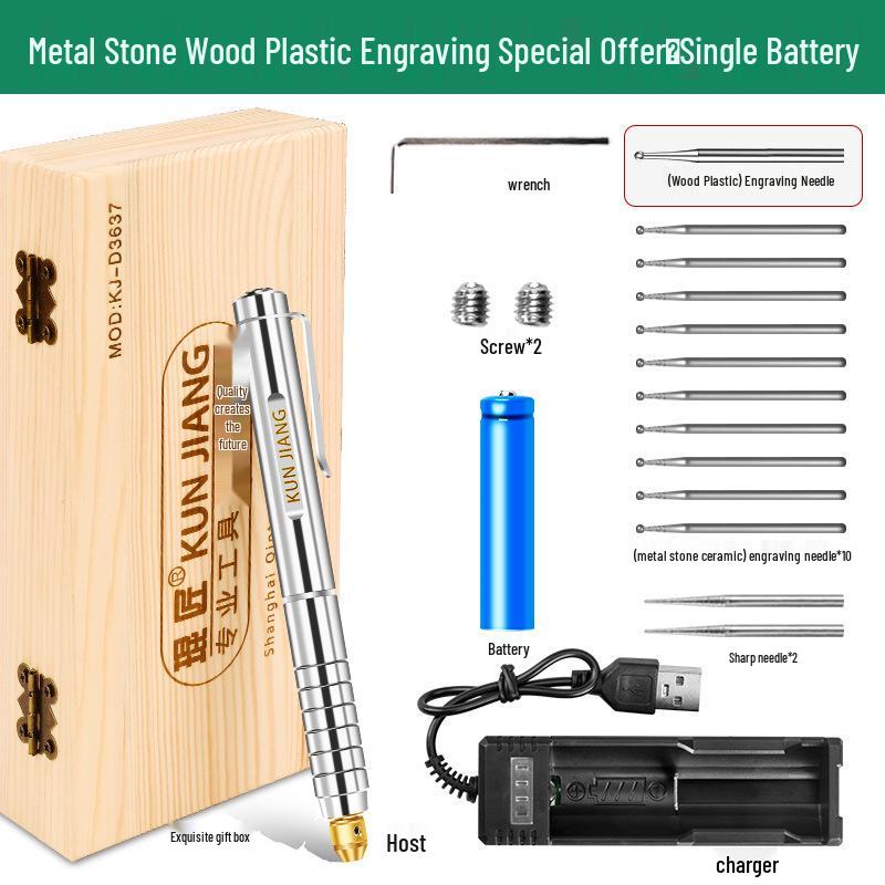 Compact Laser Engraver: Nameplate & Metal Engraving Pen for Jade, Olive Pit, and More