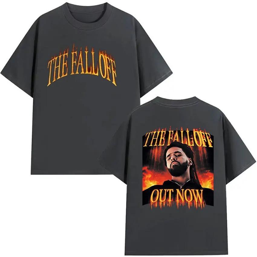 J.Cole The Fall Off New Album 2026 Graphic T Shirts Unisex Hip Hop Retro Style Short Sleeve T-Shirt Casual Cotton Tees