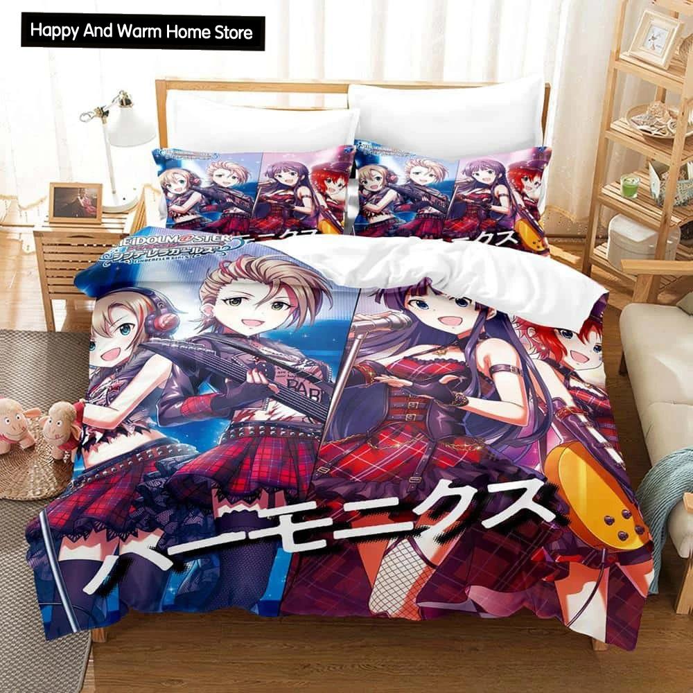 THE iDOLM@STER Cinderella Girls Starlight Stage 3D Printed Anime Bedding Set for Adult Boys Duvet Cover