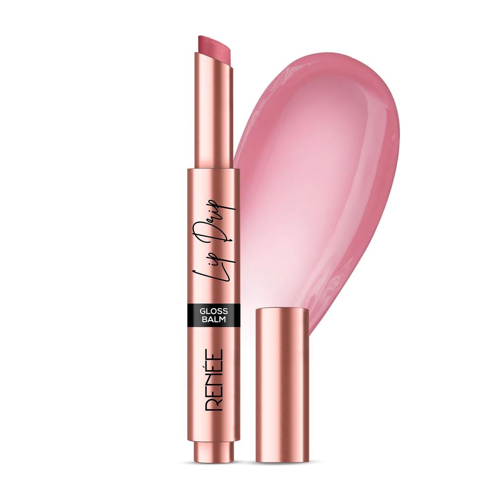 RENEE Lip Drip Glossy Lip Balm- Pink Drizzle, High Shine, Lightweight & Long Lasting, Soft & Supple, Easy Glide Formula, Rich Pigment, Non-Sticky &