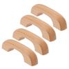 4Pcs Real Wood Cabinet Knobs Sturdy Drawer Handles Easy Install for Wardrobe Closet Dresser Bookcase Cabinet Renovation