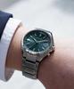 Citizen Collection Radio-Controlled Waterproof Business Watch CB1160-55W Titanium Eco-Drive Solar Power Sapphire Glass Men's Silver Dark Green
