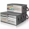 Portable Transparent Clothes Storage Bag with Window - Durable, Seasonal Quilt Organizer