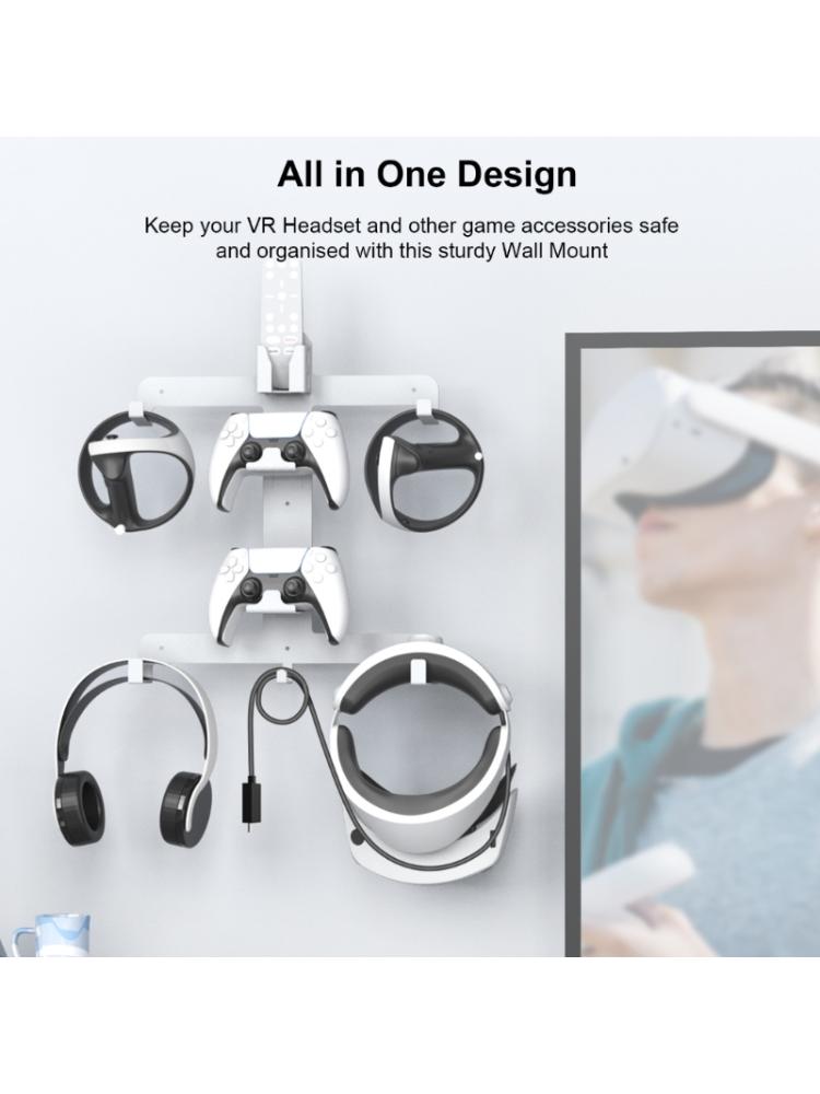 Space Saving Storage Bracket Wall Mount Holder Stand Display Rack for PSVR2 Virtual Reality Headset Accessory