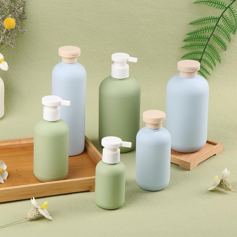 200Ml-500Ml Avocado Plastic Shampoo Shower Gel Foaming Soap Dispensers Refillable Bottles Flip Cover/Pump Lotion Bottles