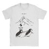 Zabawne Koszulki z Pingwinem Nihilistą Męskie Okrągły Dekolt 100% Bawełna T-shirt Krótki Rękaw Koszulka z Nadrukiem Top