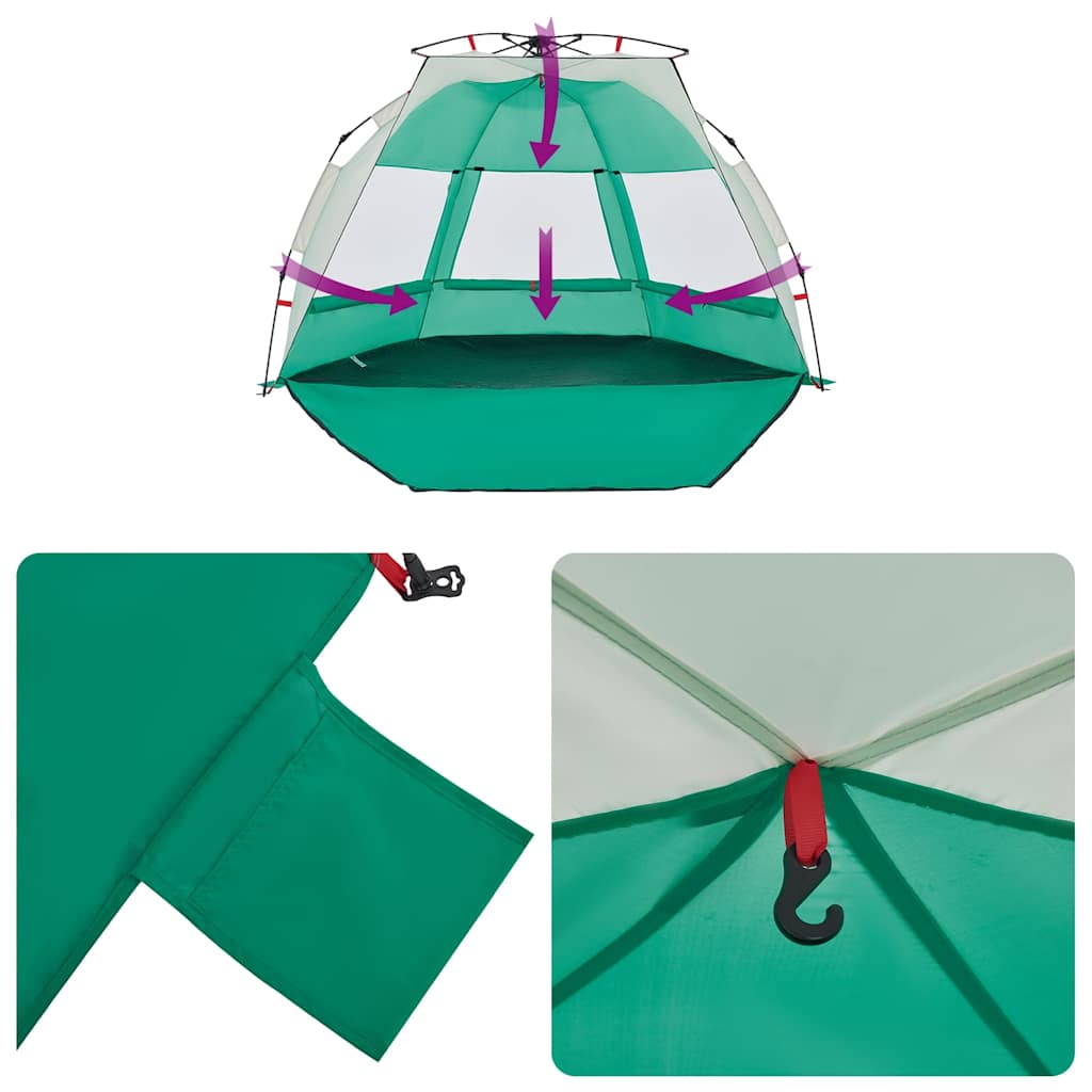 Beach Tent for 2 Persons Sea Green Quick Release Waterproof