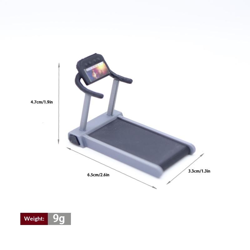 

1Pcs Mini Diy Doll House Treadmill Decoration Weightlifting Bed Lying Press Barbell Model 1:12 Dollhouse Fitness Equipment A2