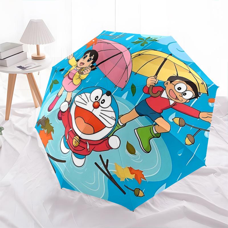 

1pc Nobita Doraemon Shizuka Automatic Opening and Closing Umbrella, Lightweight 3-Fold, With Cute Cartoon Characters, Suitable for Home, Outdoor and D