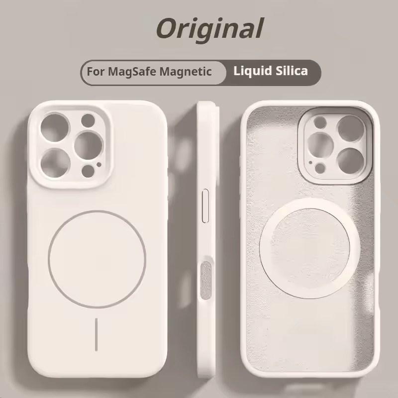High Quality Liquid Silicone For Magsafe Case For iPhone 17 16 15 14 13 12 Pro Max Plus Magnetic Wireless Charger Fundas Protector Cover