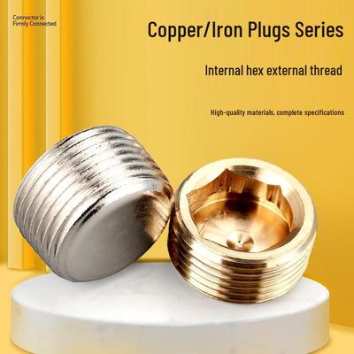 Copper Hex Male Thread Water Pipe Plug Cap - Available In Multiple Sizes