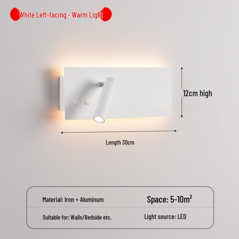 USB Wall Lamp: Modern LED Bedside Reading Light for Living Room, Guest Room, or Hotel