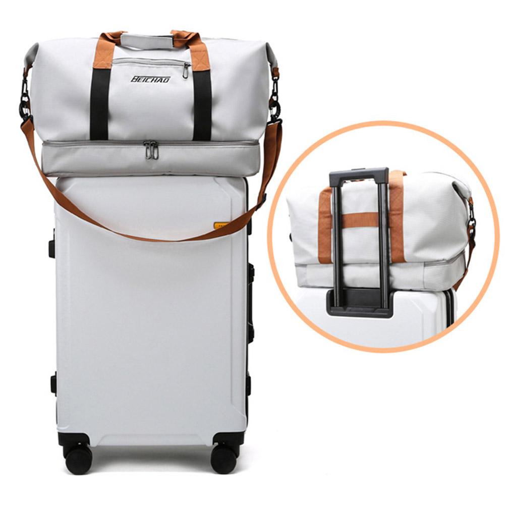 Travel Duffel Bag Large Capacity Handbag Lightweight Weekend Luggage Bag Dry Wet Separation Sports Gym Bag