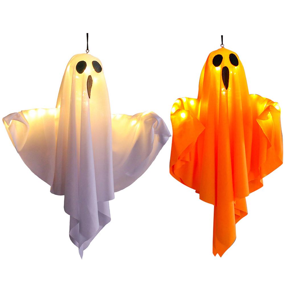 Halloween LED Glow Ghost Lights for Home Indoor Outdoor Hanging Decoration Haunted House Horror Props Bar Supplies