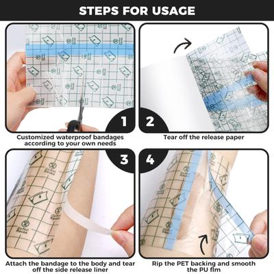 5m Folie Protectoare Impermeabilă pentru Vindecarea Tatuajelor pentru Îngrijire Ulterioară Bandaj Transparent pentru Repararea Pielii Rola