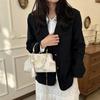 Shoulder Bag Women Cloth Embroidery Floral Chain Strap Daily Commute