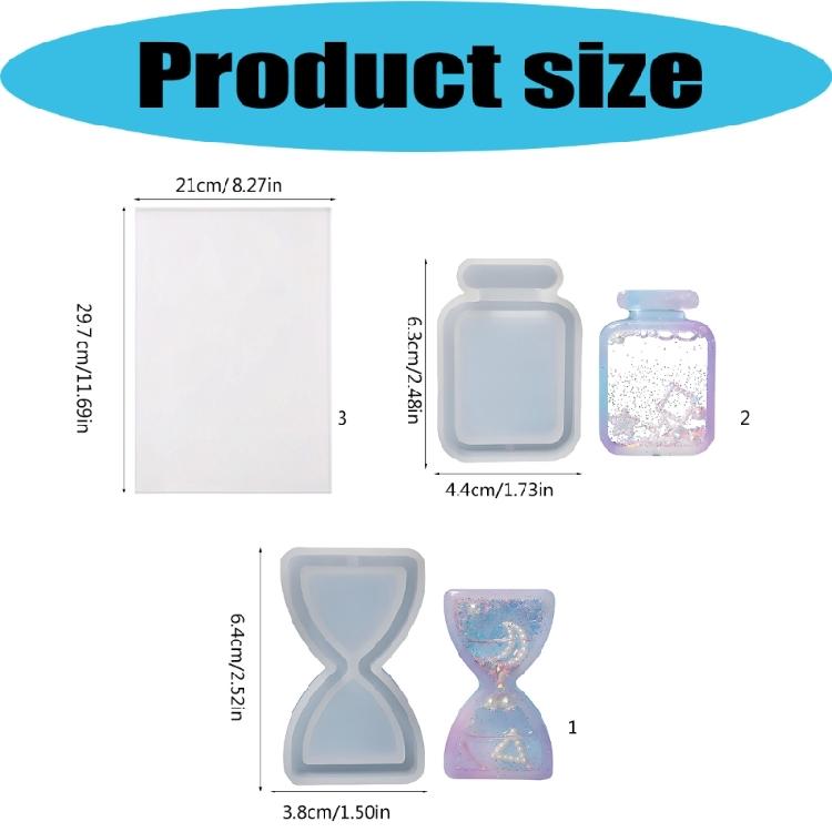Easy To Use Silicone Sand Timer/Drift Bottle Mold For Handmade Keyring And Charm Creative Jewelry Making Tool