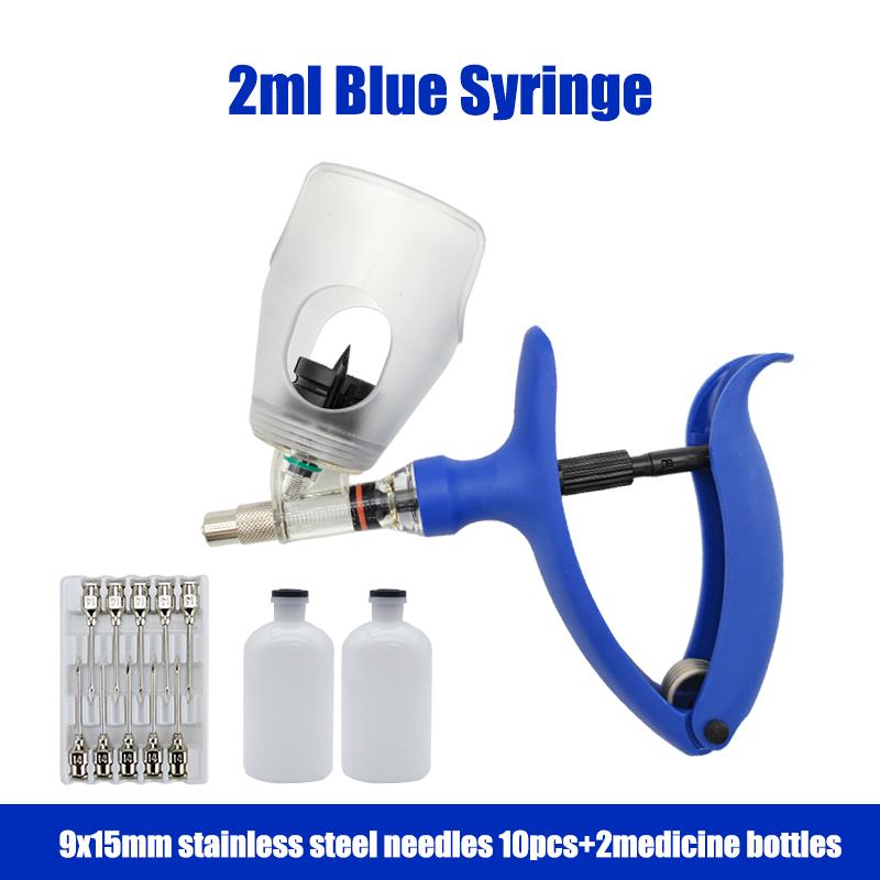 

2/5ml Automatic Injection Syringe Poultry Veterinary Continuous Syringe Adjustable For Livestock Chicken Pig Cow Cattle Sheep