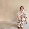 Winter Toddlers Kids Plaid Thicken Coats Fleece Children Warm Outerwear