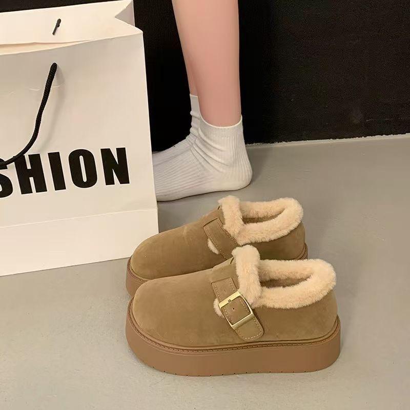 Cotton Shoes, Thickened Snow Boots, Warm Ankle Boots, Thick-soled Height-increasing Cotton Boots, Versatile Boots