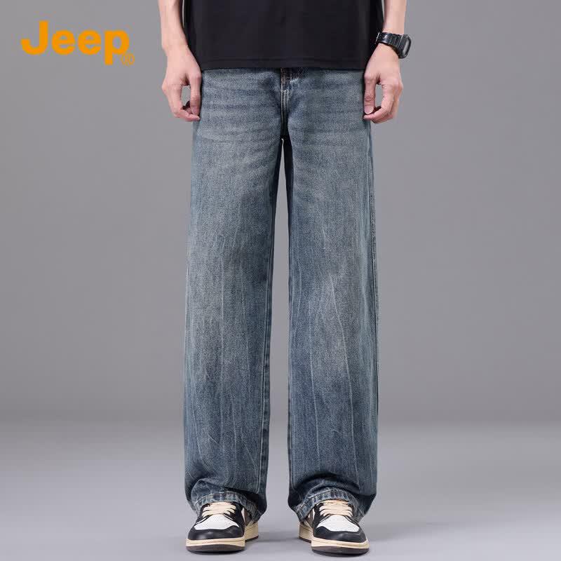 JEEP Men's Loose Fit Straight Leg Jeans