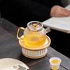 Bamboo Candle-Heated Tea Warmth Set: Insulated Pot & Gong Dao Bei