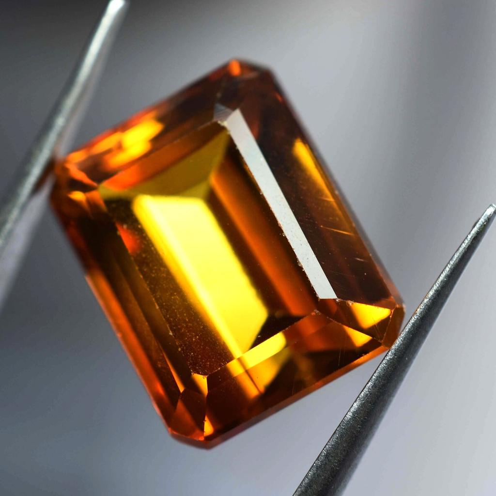 7.90 ct Natural Orange Emerald Sapphire Engagement Ring Loose Gemstone for Jewelry Making and Crafts