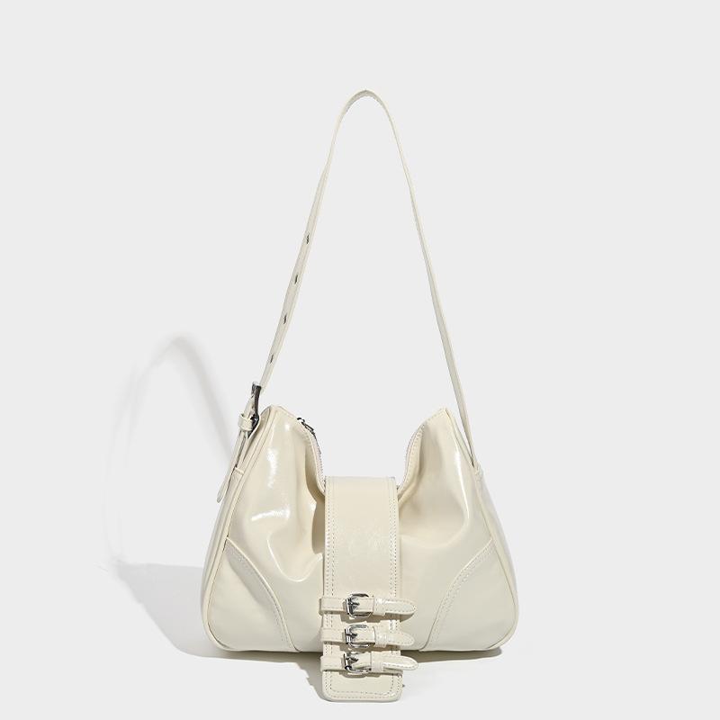 Geantă de umăr din piele moale, cu design de nișă, cu curea, înfrumusețată, geantă de mână la modă