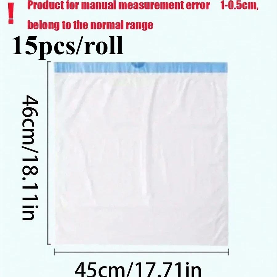 Thick Drawstring Trash Bags Tear-Off Can Liners for Home Kitchen Restaurant Living Room Garbage Sorting Waste Bags
