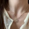 Hollow Flower Necklace Women's Niche Design High-end Sense Simple Versatile Collarbone Chain