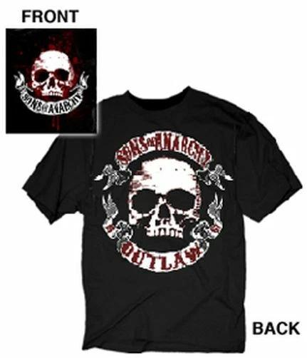 SONS OF ANARCHY SOA Scroll and Skull T-Shirt CHANGES Black XL M