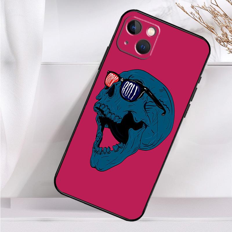Rock and Roll Skull Shockproof Case For iPhone 17 Pro Max 11 14 15 16 Plus 12 13 Mini 16e 17 Air Phone Cover