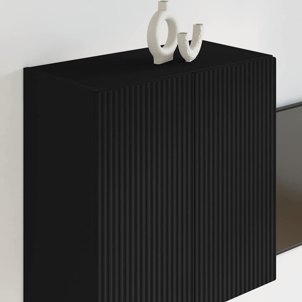 Wall Mounted TV Cabinet Black 59.5 x 31 x 60 cm Particleboard