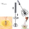 Milk Mixer Kitchen Stainless Steel Semi-Automatic Egg Whisk Beater Cream