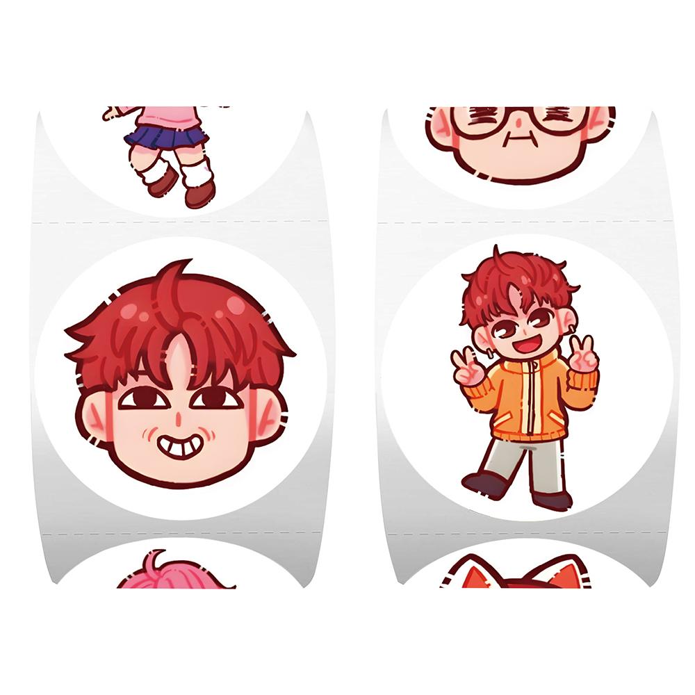 500pcs Anime Cute DANDADAN Stickers Roll Children DIY Cartoon Sealing Decals Notebook Guitar Bike Decoration Sticker Reward Gift