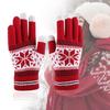 Winter Warm Knitted Gloves Fashion Snowflake Embroidery Touchscreen Gloves For Women Men New Year Gift