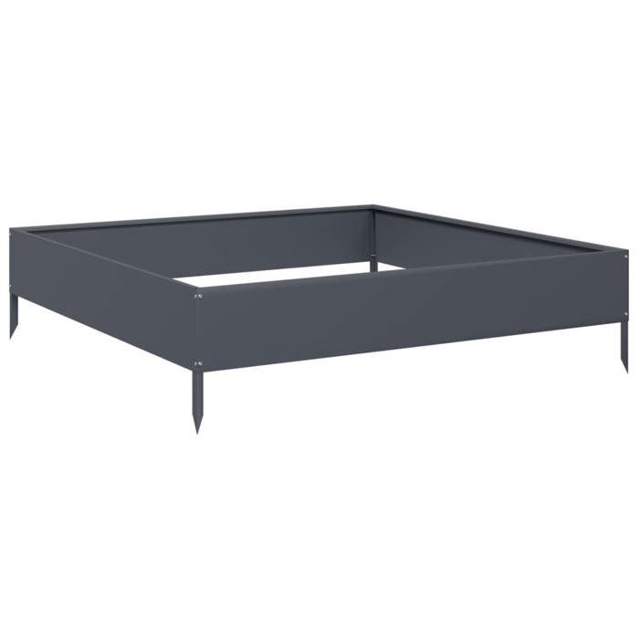 VidaXL Anthracite Raised Garden Bed 100x100x26 Cm Steel 851019
