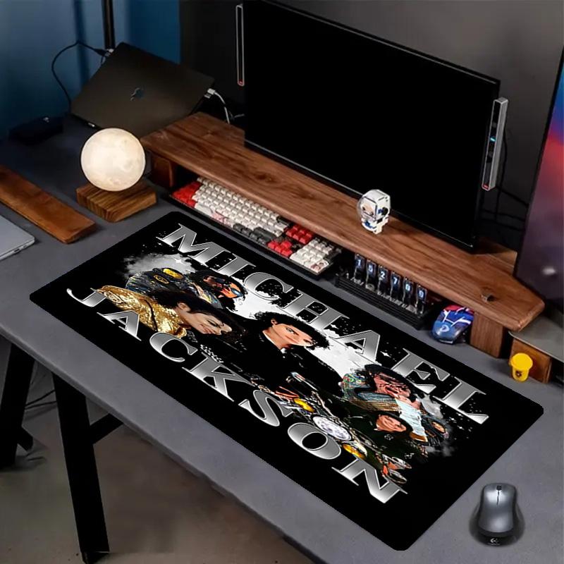 Michael Jackson Print Mouse Pad, Anti‑Slip Desktop keyboard Mat, for PC Laptop Gaming Working Daily Use, Cool Festival Surprise Gift