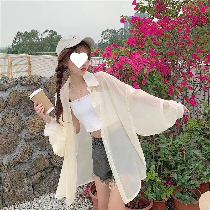Sun Protection Clothing Thin Coat Women's New Summer Loose Breathable Ice Silk Chiffon Shirt