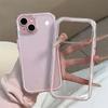 Candy color 2-in-1 large hole phone case suitable for iPhone17 16 15 14 13 12 11Pro/Max/Plus anti drop and shockproof back cover